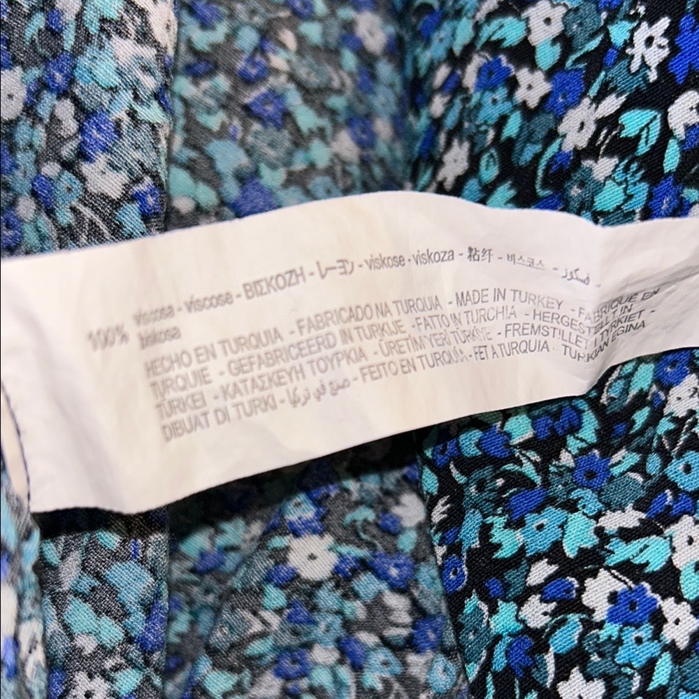 Zara Blue Puff Sleeve Sheath Dress - Picture 12 of 14